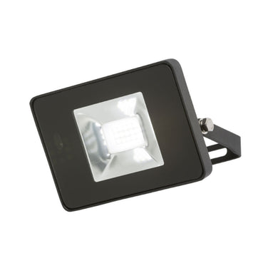 230V IP65 10W LED Black Die-Cast Aluminium Floodlight with Microwave Sensor 4000K