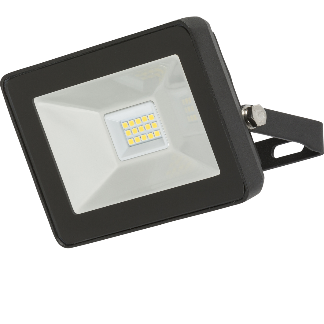 230V IP65 10W LED Black Die-Cast Aluminium Floodlight 4000K