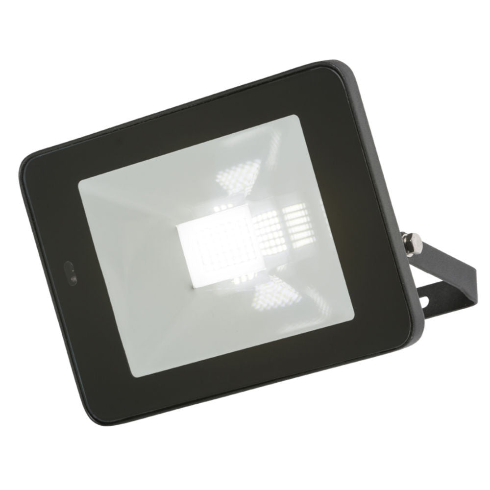 230V IP65 30W LED Black Die-Cast Aluminium Floodlight with Microwave Sensor