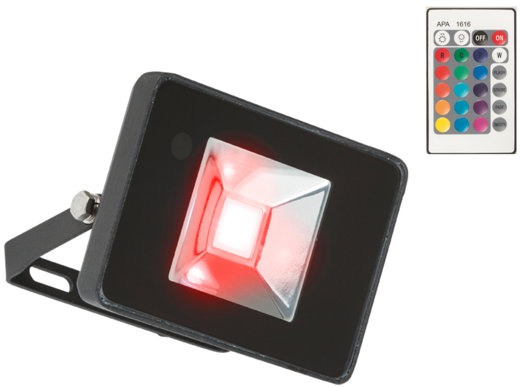 50W 230V IP65 RGB LED Black Die-Cast Aluminium Floodlight