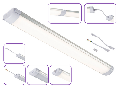 230V Linear LED Batten 55W 1480mm IP40