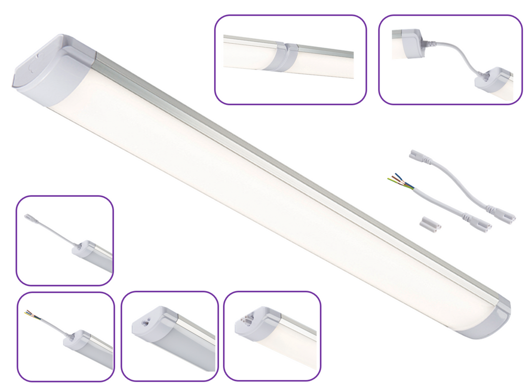 230V Linear LED Batten 55W 1480mm IP40