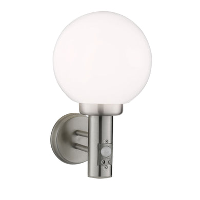 Stainless Steel IP44 PIR Wall Globe