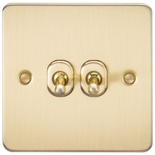 10A 2G Flat Plate 2-Way Toggle Switch - Steel City Lighting