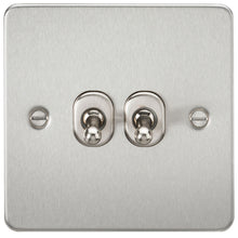 10A 2G Flat Plate 2-Way Toggle Switch - Steel City Lighting