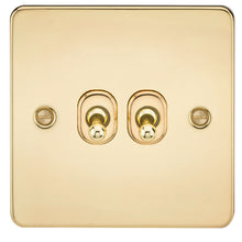 10A 2G Flat Plate 2-Way Toggle Switch - Steel City Lighting