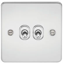 10A 2G Flat Plate 2-Way Toggle Switch - Steel City Lighting