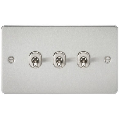 10A 3G Flat Plate 2-Way Toggle Switch - Steel City Lighting