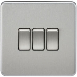 10A 3G Screwless 2 Way Switch - Steel City Lighting