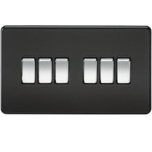 10A 6G Screwless 2 Way Switch - Steel City Lighting