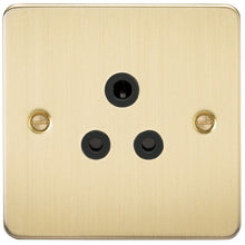 Accessories - 5A 1G Flat Plate Unswitched Socket With Black Inserts