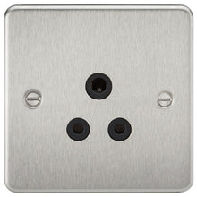 Accessories - 5A 1G Flat Plate Unswitched Socket With Black Inserts