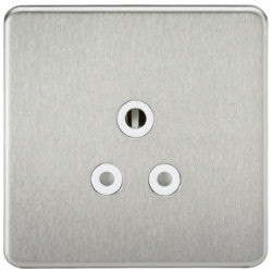 Accessories - 5A Screwless Round Pin Unswitched Socket With White Inserts