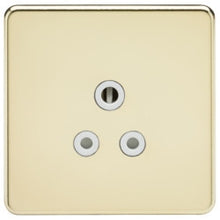 Accessories - 5A Screwless Round Pin Unswitched Socket With White Inserts