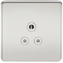 Accessories - 5A Screwless Round Pin Unswitched Socket With White Inserts