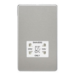Accessories - Screwless Dual Voltage Shaver Socket With White Inserts