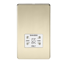 Accessories - Screwless Dual Voltage Shaver Socket With White Inserts