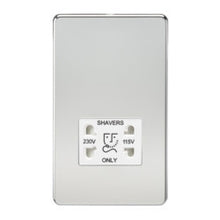 Accessories - Screwless Dual Voltage Shaver Socket With White Inserts