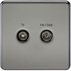 Accessories - Screwless Screened Diplex Outlet (TV / FM DAB)