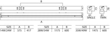 1 x 24 Watt T5 2ft Single HF Fluorescent Batten - Steel City Lighting