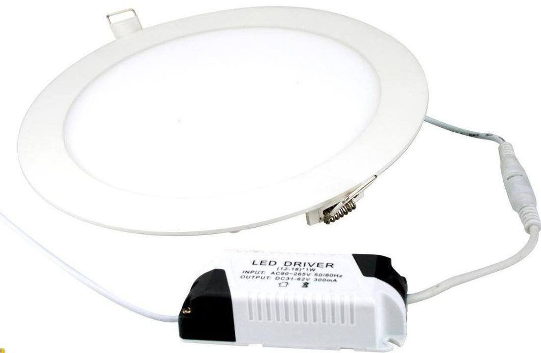 12 Watt 170mm Circular LED Panel with White Trim - Steel City Lighting