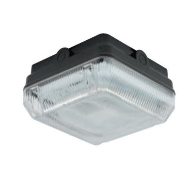 16 Watt 2D IP65 Black Square Bulkhead - Steel City Lighting