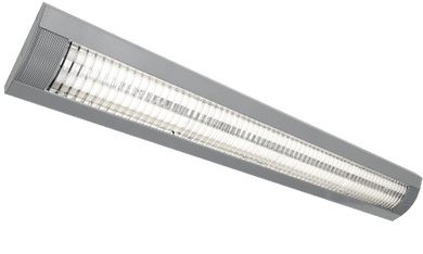 Commercial Lighting - 2 X 58 Watt HF Surface Fluorescent Light - Grey