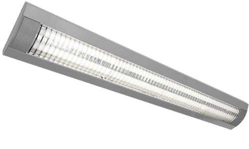 Commercial Lighting - 2 X 58 Watt HF Surface Fluorescent Light - Grey