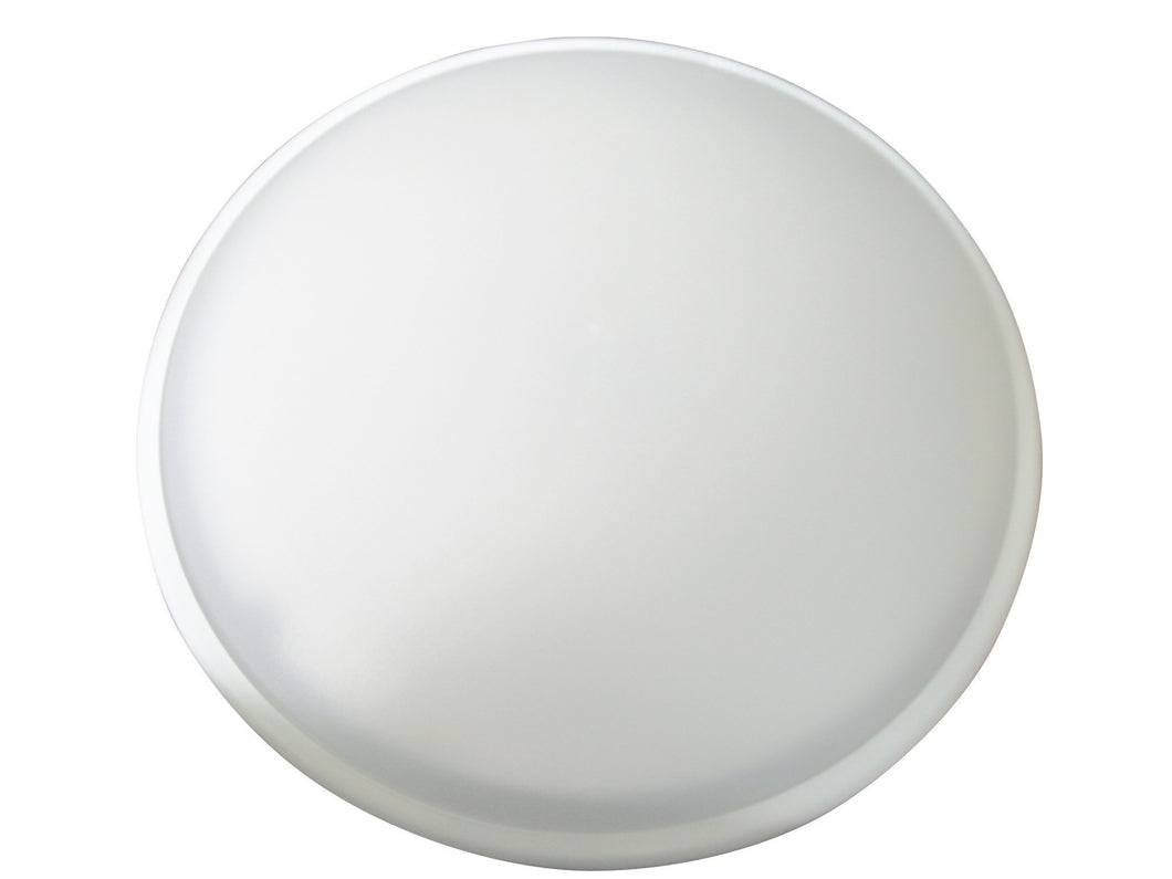 Commercial Lighting - 22 Watt 1,700lm LED Round Luminaire With Microwave Sensor, White Trim With Opal Diffuser