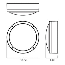 Commercial Lighting - 38 Watt 2D IP65 Grey Scimiter External Bulkhead