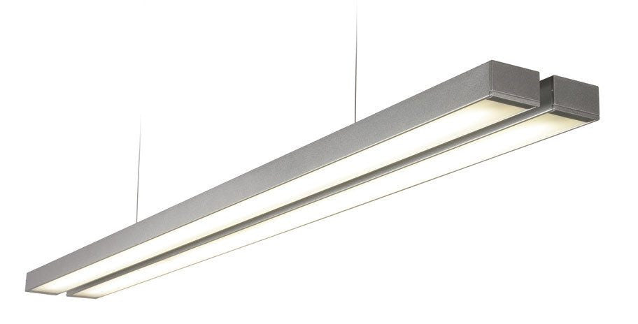 Commercial Lighting - Borde 2 X 26 Watt Natural White (4000K) LED Twin Silver Pendant