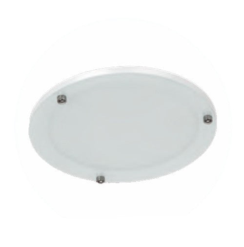 Commercial Lighting - Chelsea IP44 Frosted Glass White Bezel