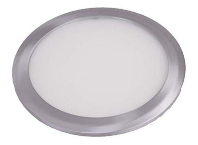 Commercial Lighting - Frosted Glass Satin Chrome Bezel