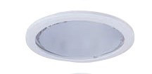 Commercial Lighting - PL Downlight Trim - Clear Glass White Bezel