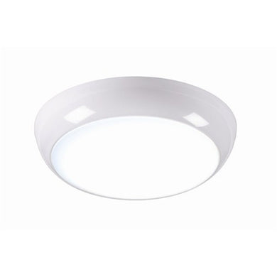 Commercial Lighting - Polo 14 Watt LED IP54 Circular Luminaire - White Trim, Opal Diffuser