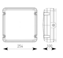 Domestic Lighting - 28 Watt 2D IP65 Black Square Bulkhead