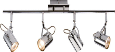 Domestic Lighting - 4 X 35 Watt GU10 Quad Bar Chrome Spot Light