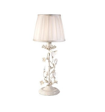 Domestic Lighting - 40 Watt Lullaby Table Lamp - Cream Brushed Gold Cream Cotton Mix