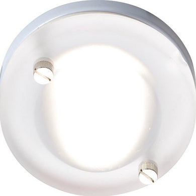 Domestic Lighting - 50 Watt GU10 IP65 White Round Downlight With Frosted Glass