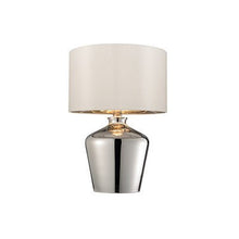 Domestic Lighting - 60 Watt Waldorf Table Lamp - Copper Glass Black Faux Silk