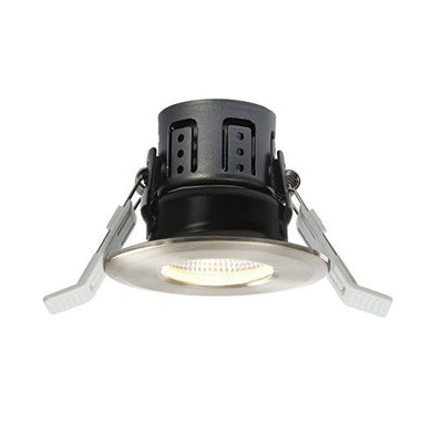 Domestic Lighting - 8 Watt IP65 LED Fire-Rated (3000K) Satin Nickel Downlight