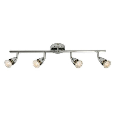 Domestic Lighting - Amalfi 4 X 50 Watt GU10 Chrome Quad Bar Spot Light