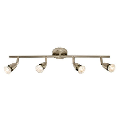 Domestic Lighting - Amalfi 4 X 50 Watt GU10 Satin Nickel Quad Bar Spot Light