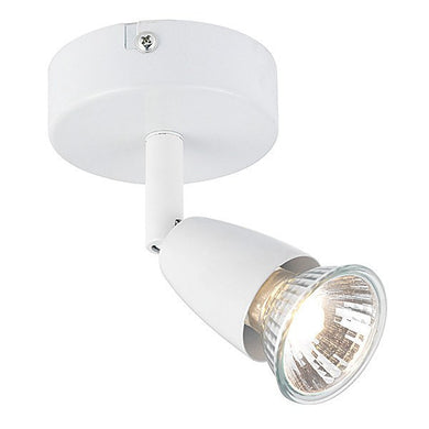 Domestic Lighting - Amalfi 50 Watt GU10 Circular Gloss White Spot Light