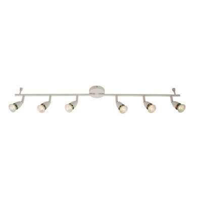 Domestic Lighting - Amalfi 6 X 50 Watt GU10 Gloss White Bar Spot Light