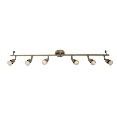 Domestic Lighting - Amalfi 6 X 50 Watt GU10 Satin Nickel Bar Spot Light