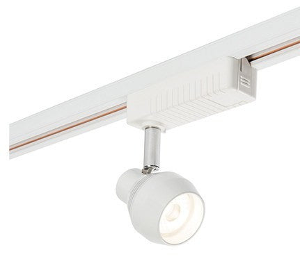 Domestic Lighting - Bari 7 Watt Natural White (4200K) LED Gloss White Track Spot Light