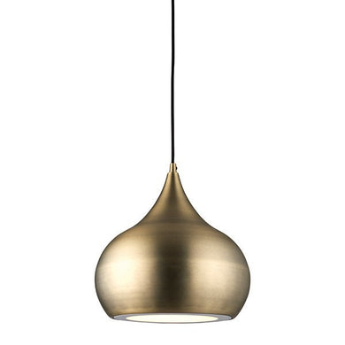 Domestic Lighting - Brosnan 18 Watt Natural White (4000K) LED Matt Antique Brass Pendant