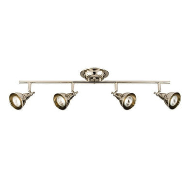 Domestic Lighting - Burbidge 4 X 3.5 Watt Warm White (2700K) LED Bright Nickel Quad Bar Spot Light