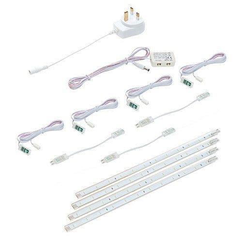 Domestic Lighting - Chop 1 Watt 4 X 300mm Daylight (9000K) LED Tape Kit